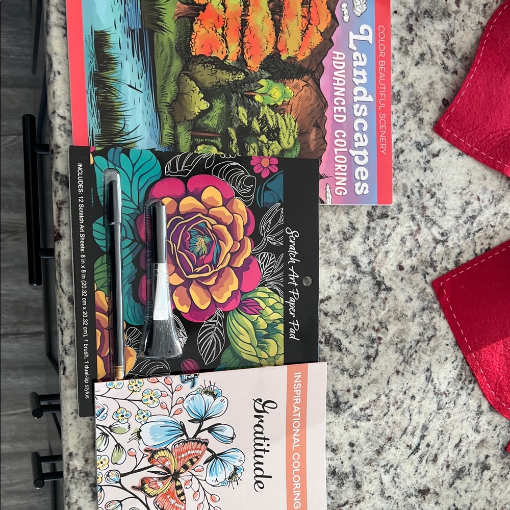 Colorful Adult Coloring Books Set